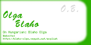 olga blaho business card